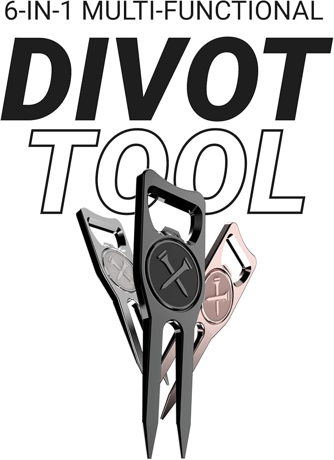 ARTINIX Golf divot repair tools  Golf 6-in-1 Premium Divot Tool &amp, Ball Marker&nbsp