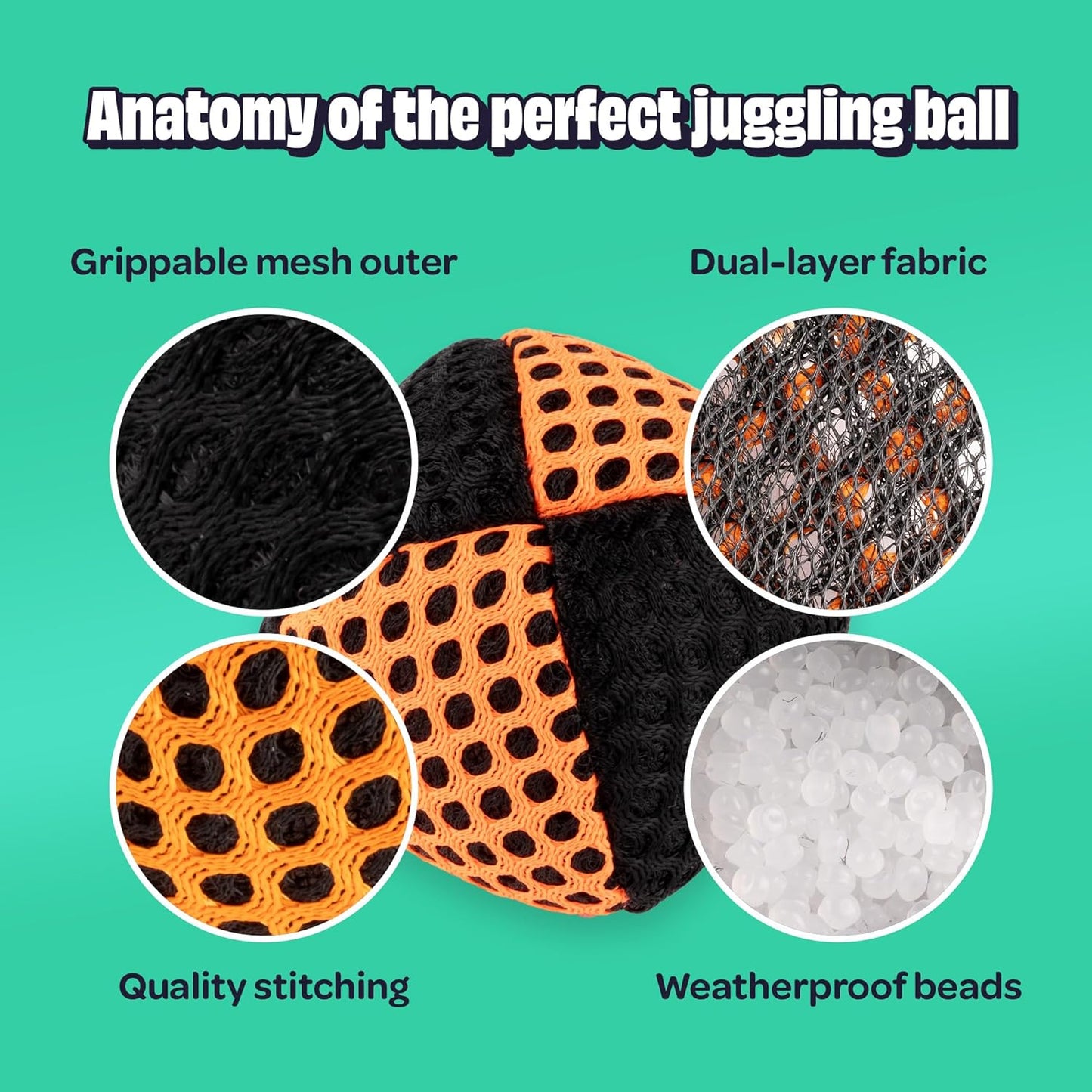 ARTINIX Premium Juggling Balls Set, Balls for Games
