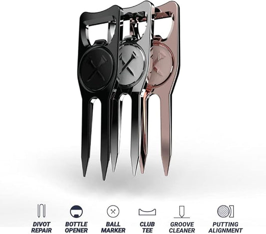ARTINIX Golf divot repair tools  Golf 6-in-1 Premium Divot Tool &amp, Ball Marker&nbsp