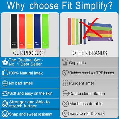 ARTINIX Exercise Bands with Instruction Guide and Carry Bag